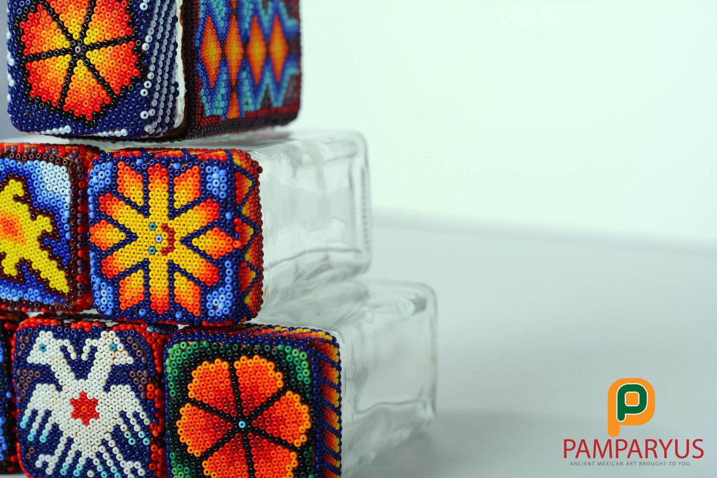 Huichol Beaded Species Container Arte Huichol - Pamparyus