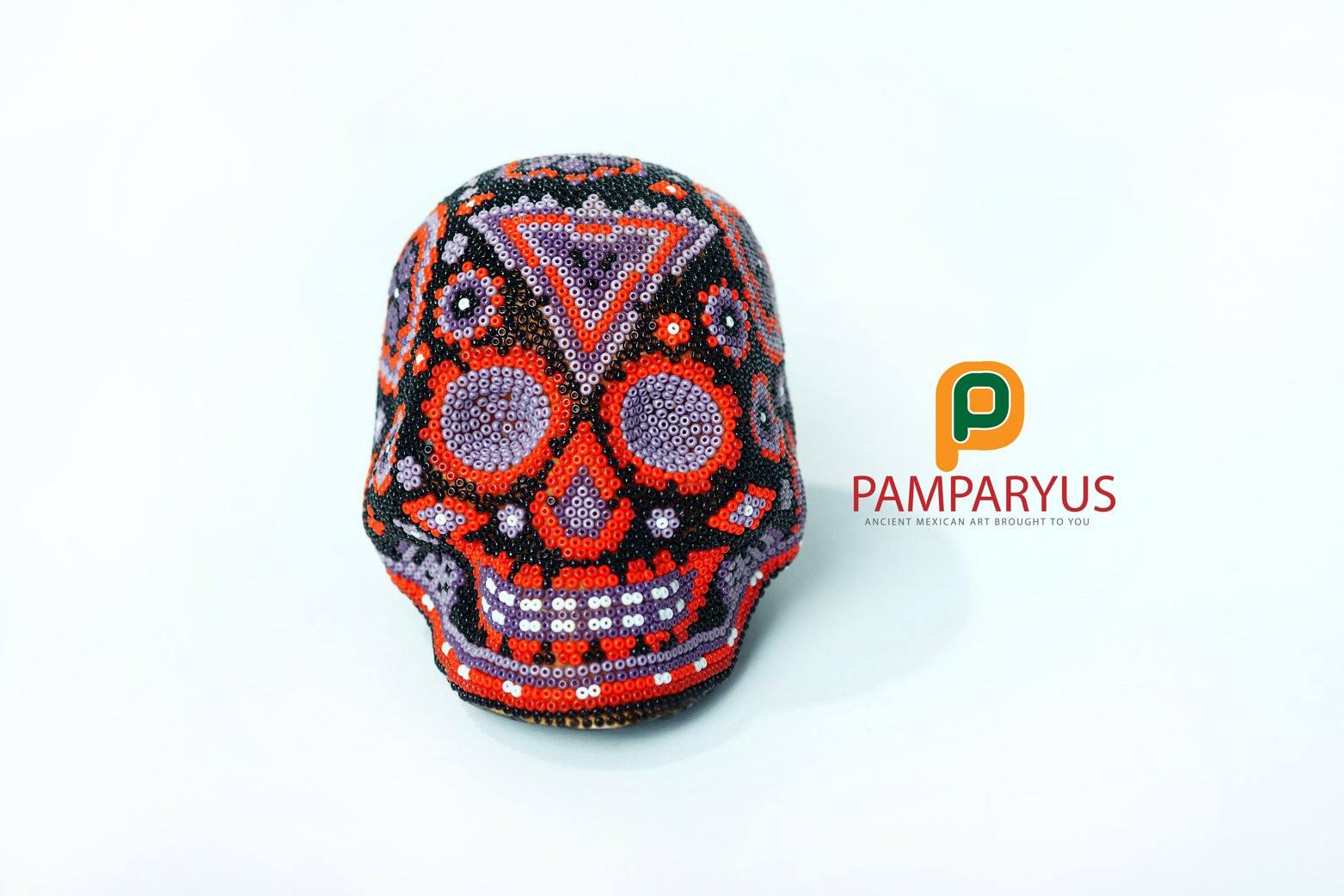 Craneo Calavera Huichol Arte Huichol - Pamparyus 