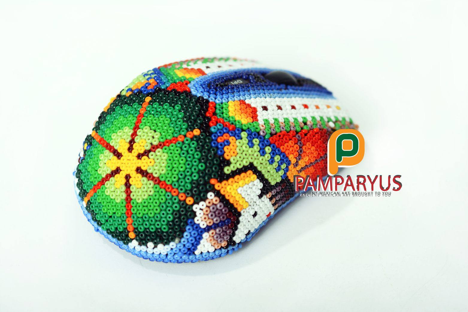 Huichol Beaded Wireless mouse Arte Huichol - Pamparyus 