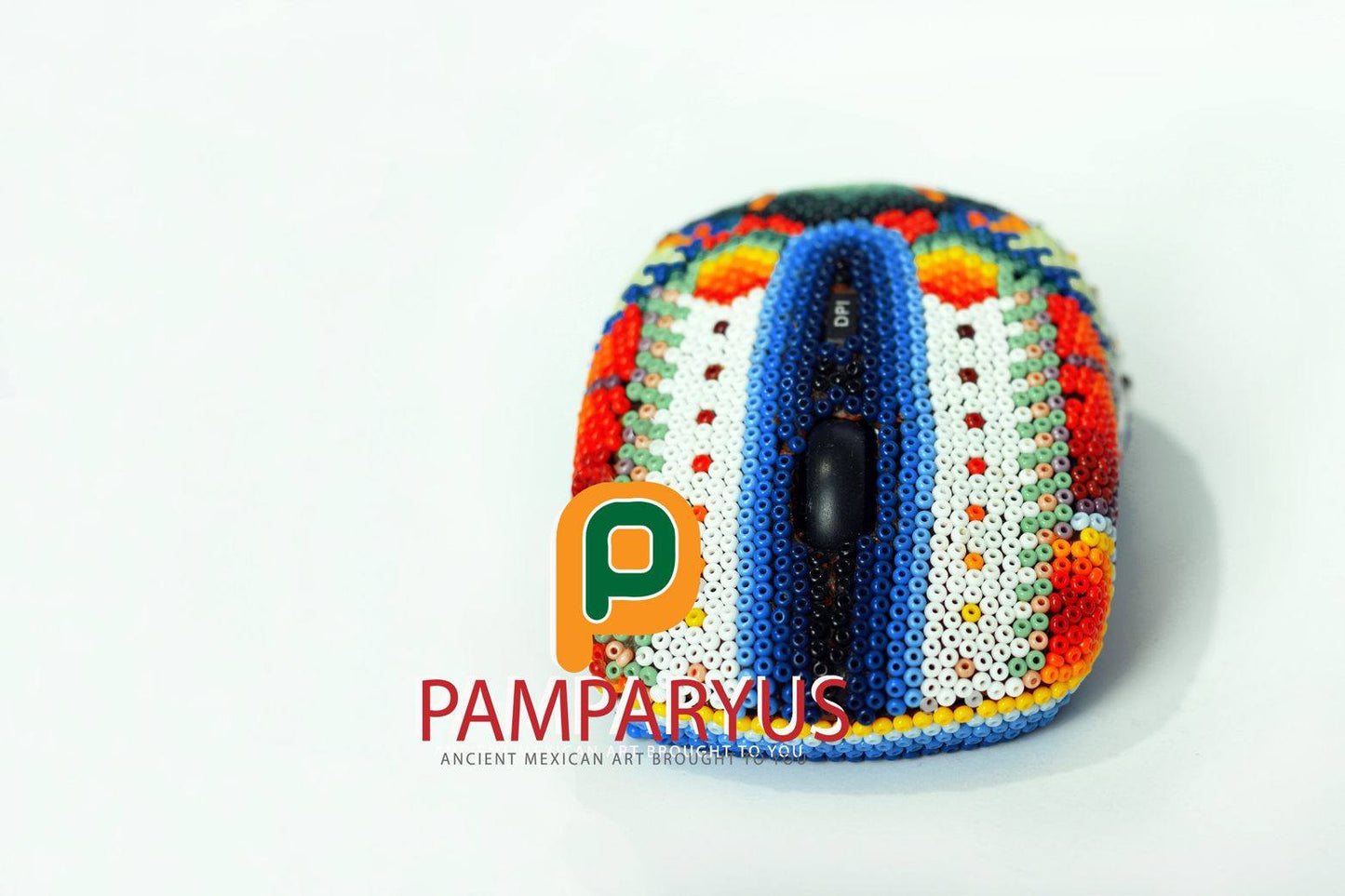 Huichol Beaded Wireless mouse Arte Huichol - Pamparyus 