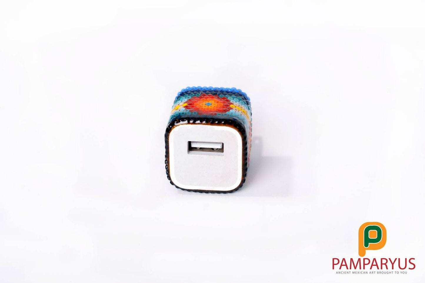 Huichol Beaded USB Charger 12 to 24 vdc Arte Huichol - Pamparyus 