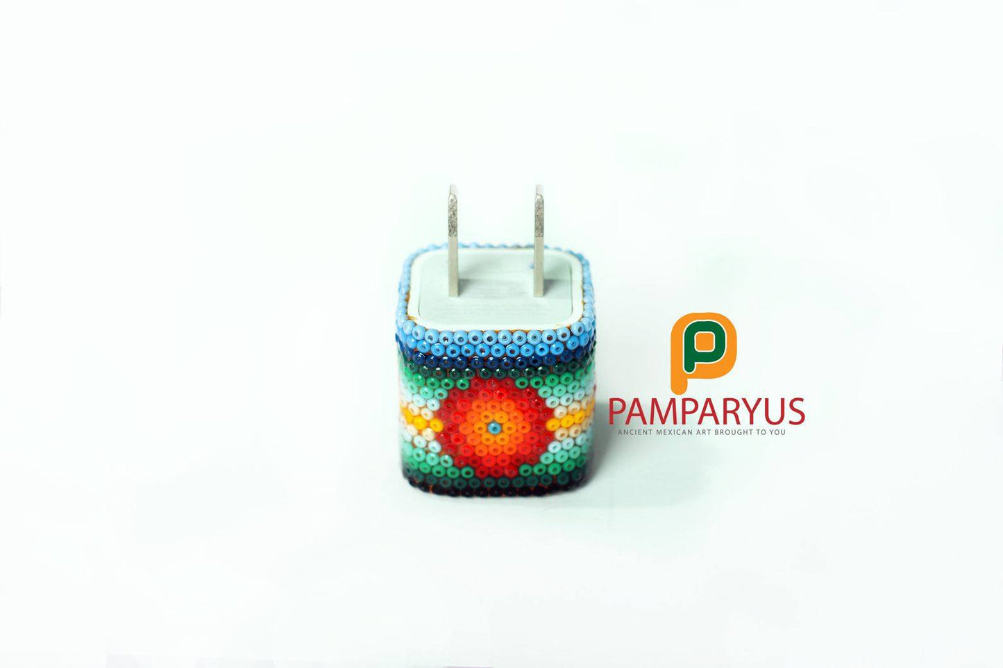 Huichol Beaded USB Charger 12 to 24 vdc Arte Huichol - Pamparyus 