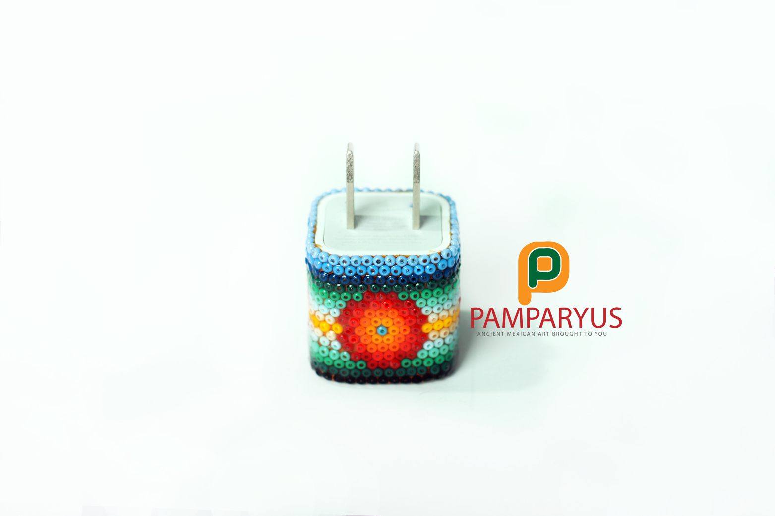 Huichol Beaded USB Charger 12 to 24 vdc Arte Huichol - Pamparyus 