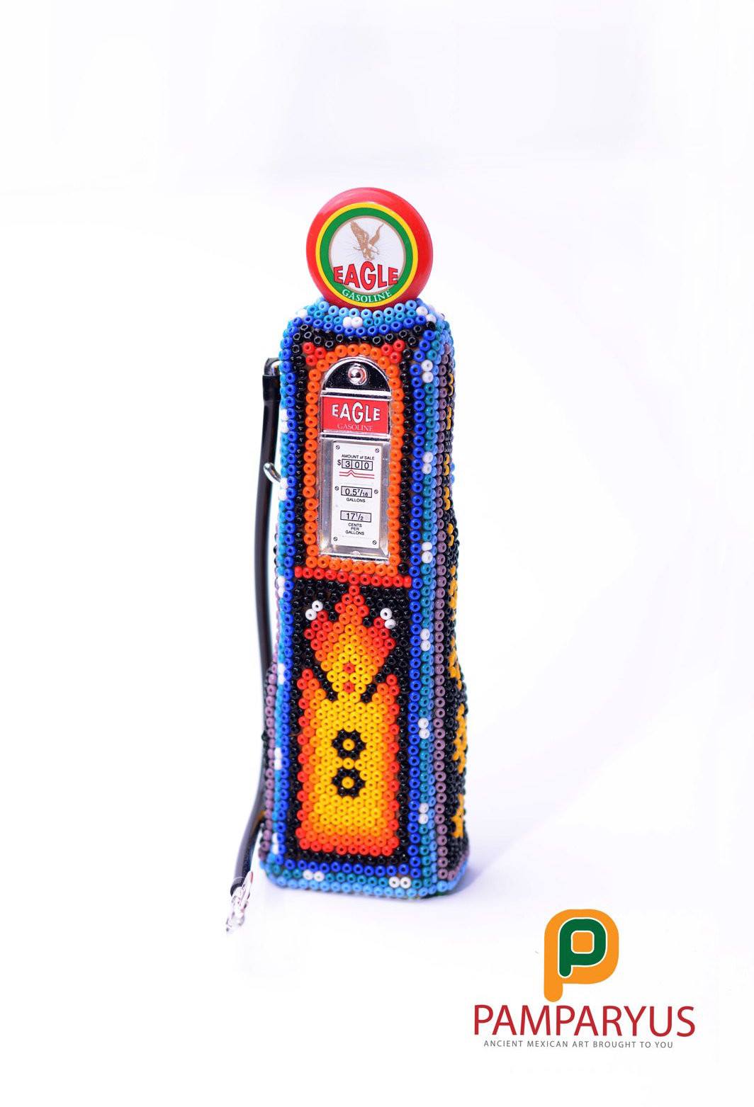 Huichol Beaded Mini Gas Station Arte Huichol - Pamparyus 