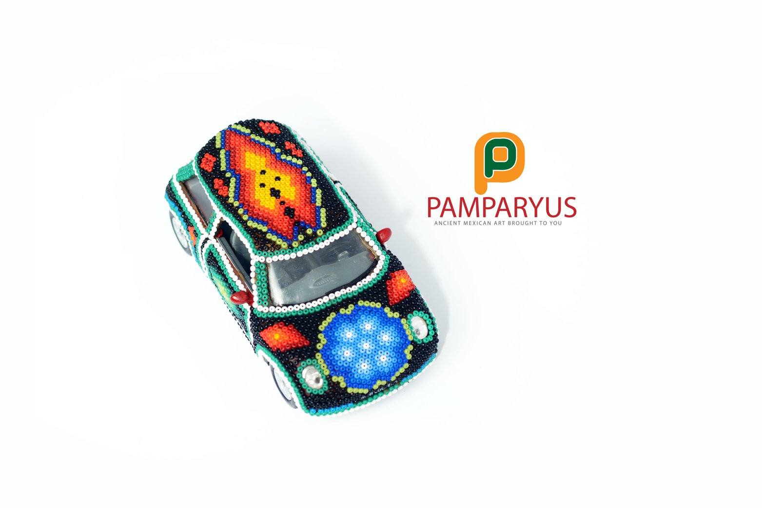 Mini Cooper Huichol Arte Huichol - Pamparyus 