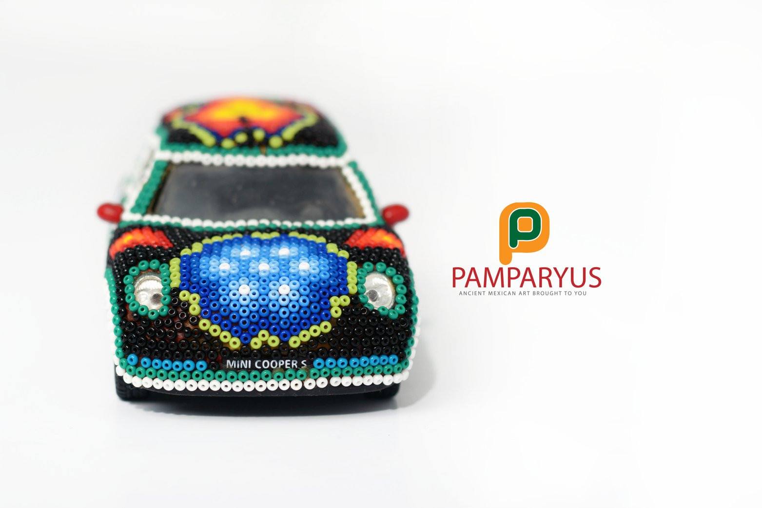Mini Cooper Huichol Arte Huichol - Pamparyus 