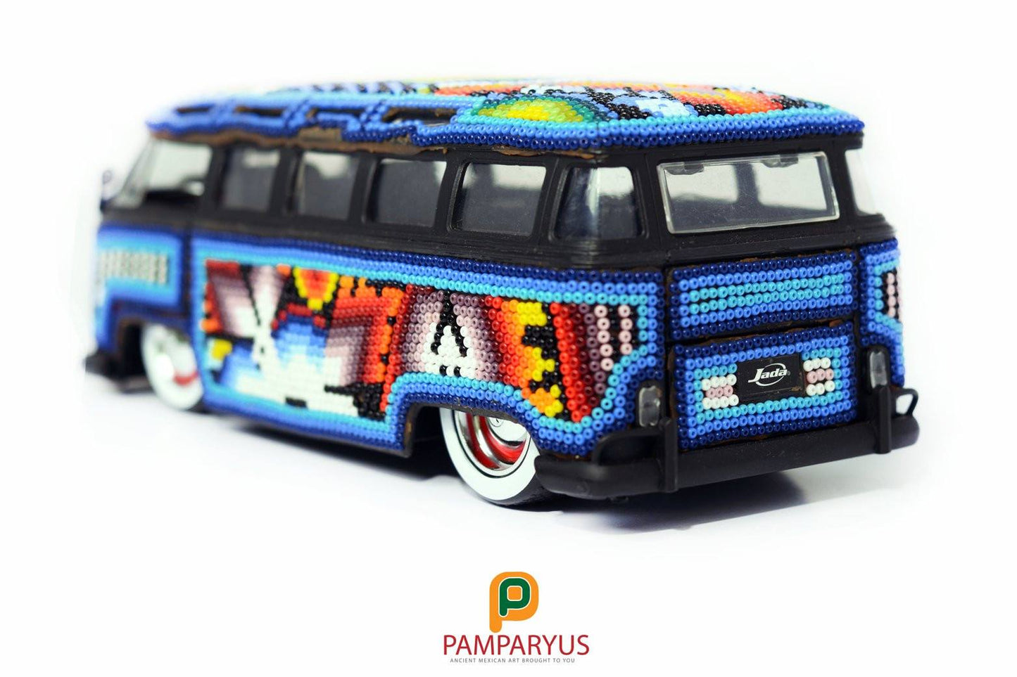 1960 VW Samba Beaded Huichol Arte Huichol - Pamparyus 