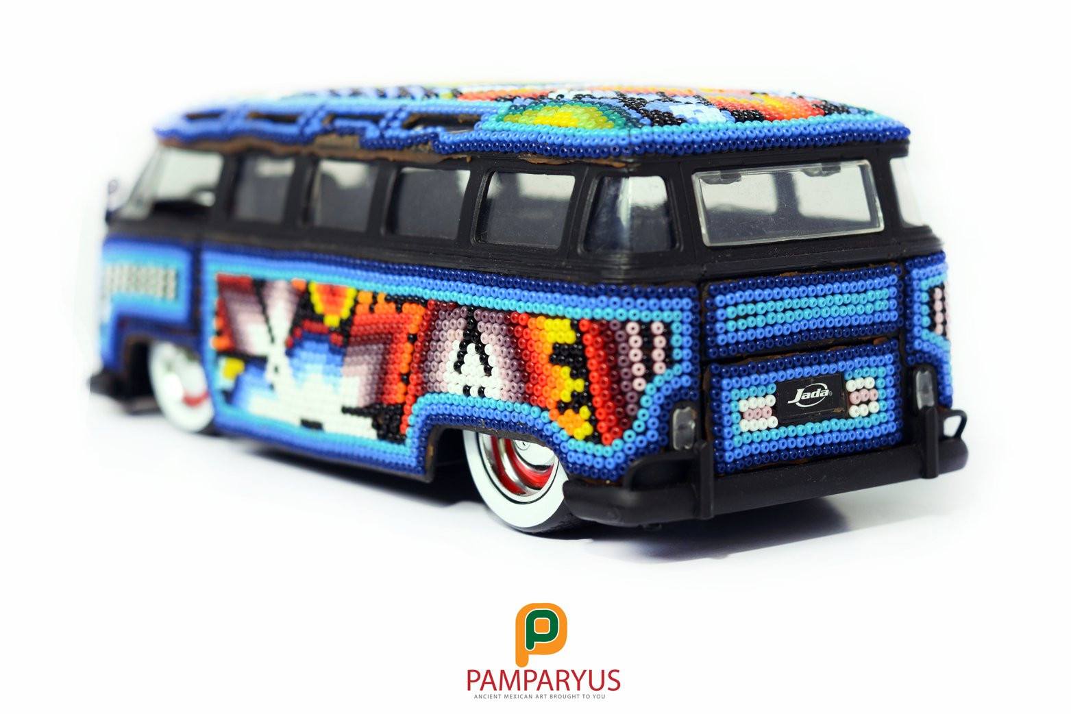 1960 VW Samba Beaded Huichol Arte Huichol - Pamparyus 
