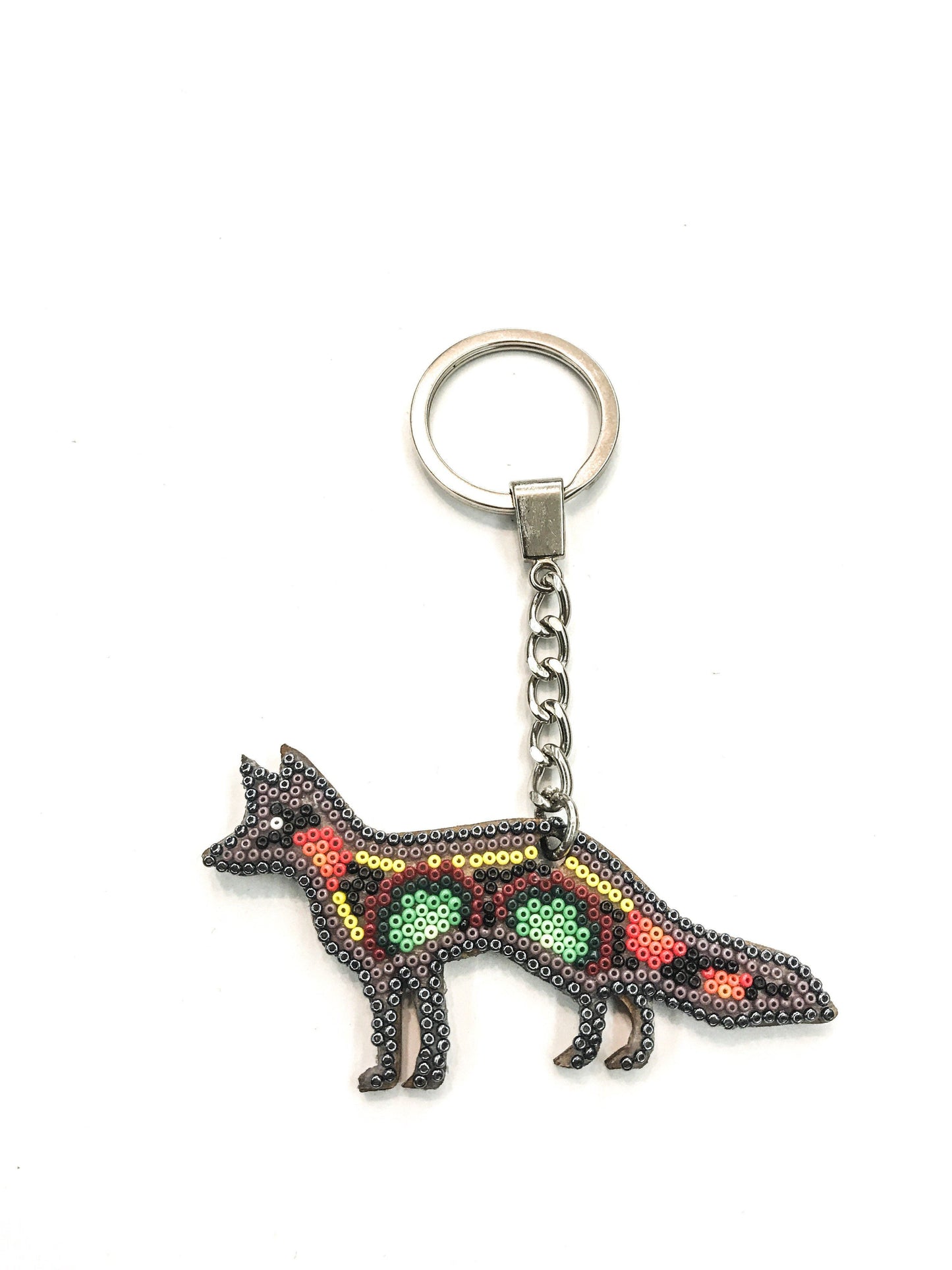 Llavero Zorro Huichol Pamparyus Arte Huichol - Pamparyus 