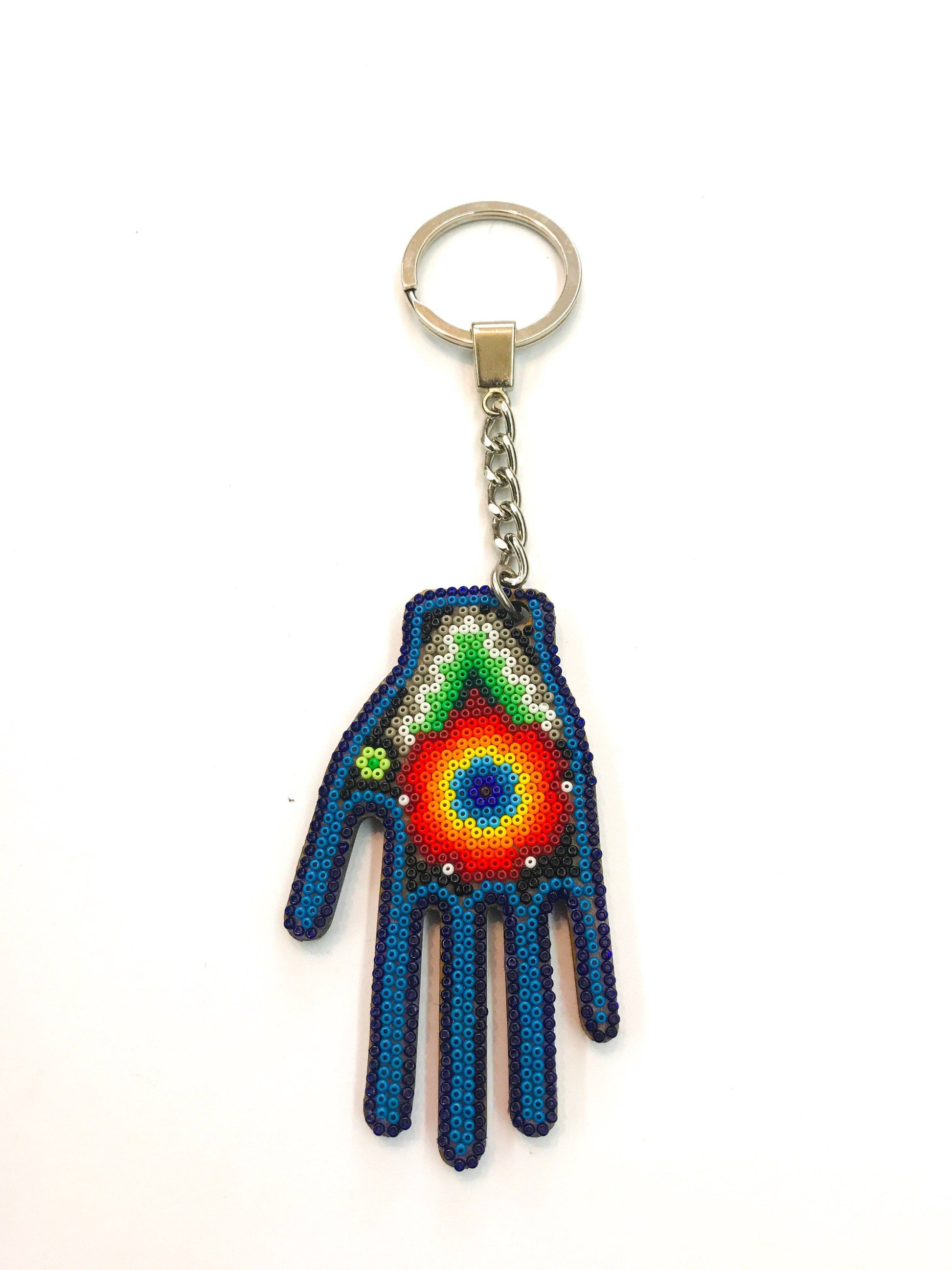 Llavero Mano Huichol Pamparyus Arte Huichol - Pamparyus 