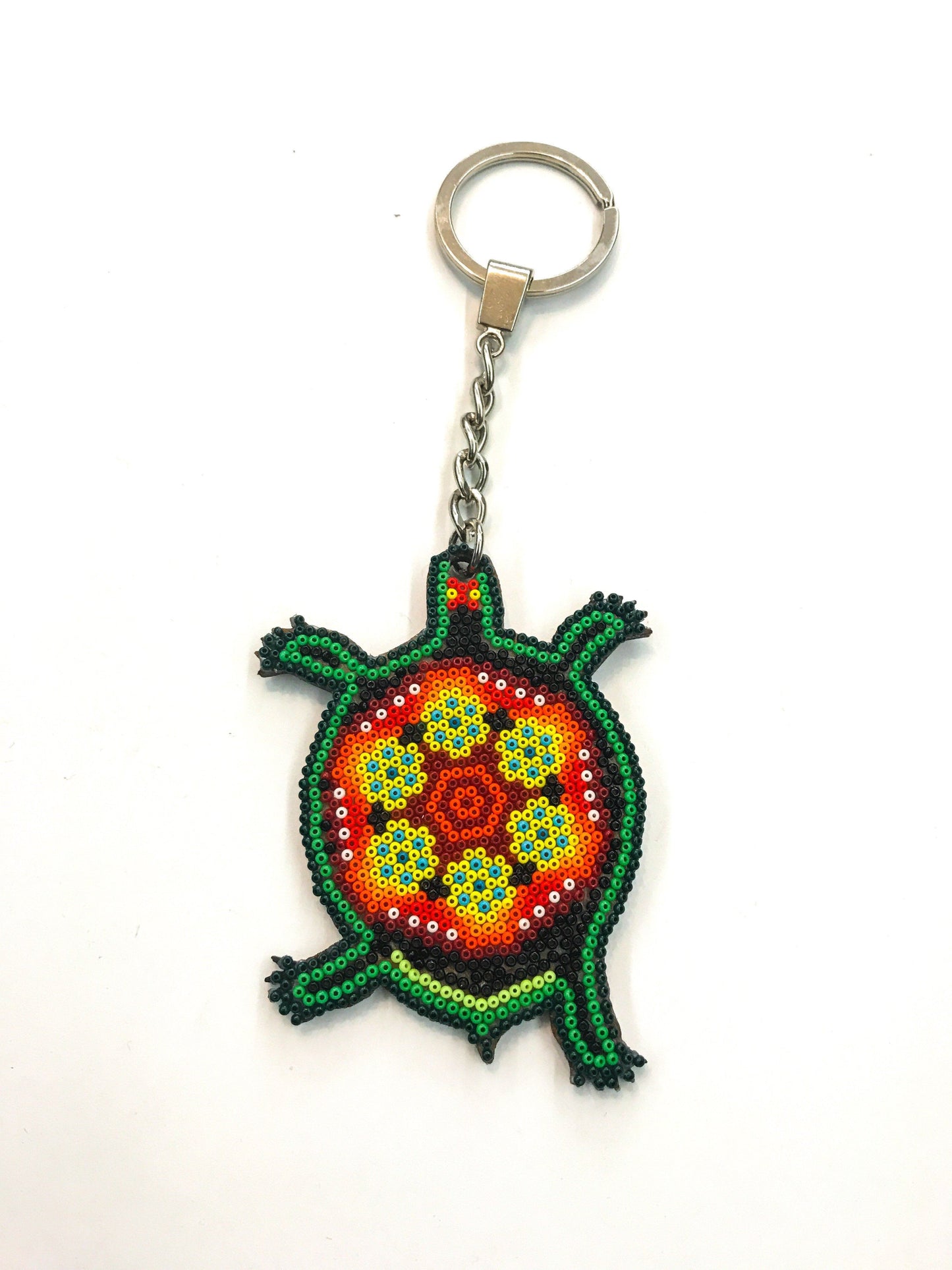 Llavero Tortuga Huichol Pamparyus Arte Huichol - Pamparyus 