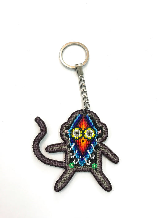 Llavero Changuito Huichol Pamparyus Arte Huichol - Pamparyus 