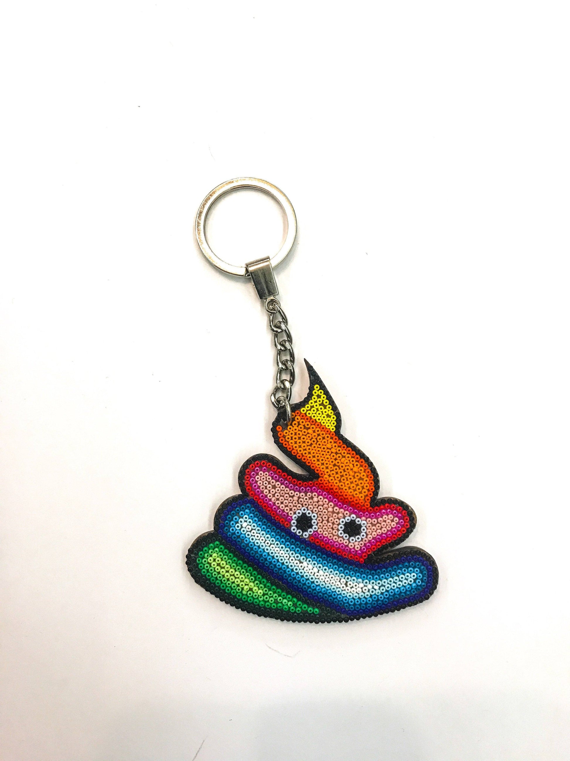 Llavero Emoji Huichol Pamparyus Arte Huichol - Pamparyus 