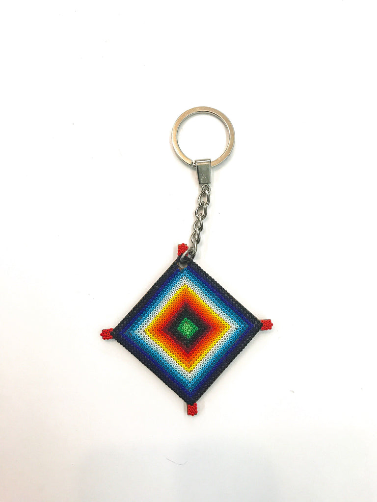 Llavero Ojo de Dios Huichol Pamparyus Arte Huichol - Pamparyus 