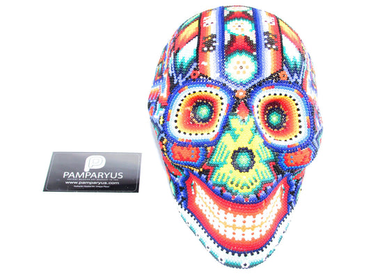 Cráneo Calavera Huichol Arte Huichol - Pamparyus 
