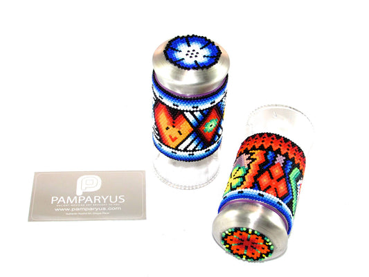 Salero y Pimientero Huichol Arte Huichol - Pamparyus 