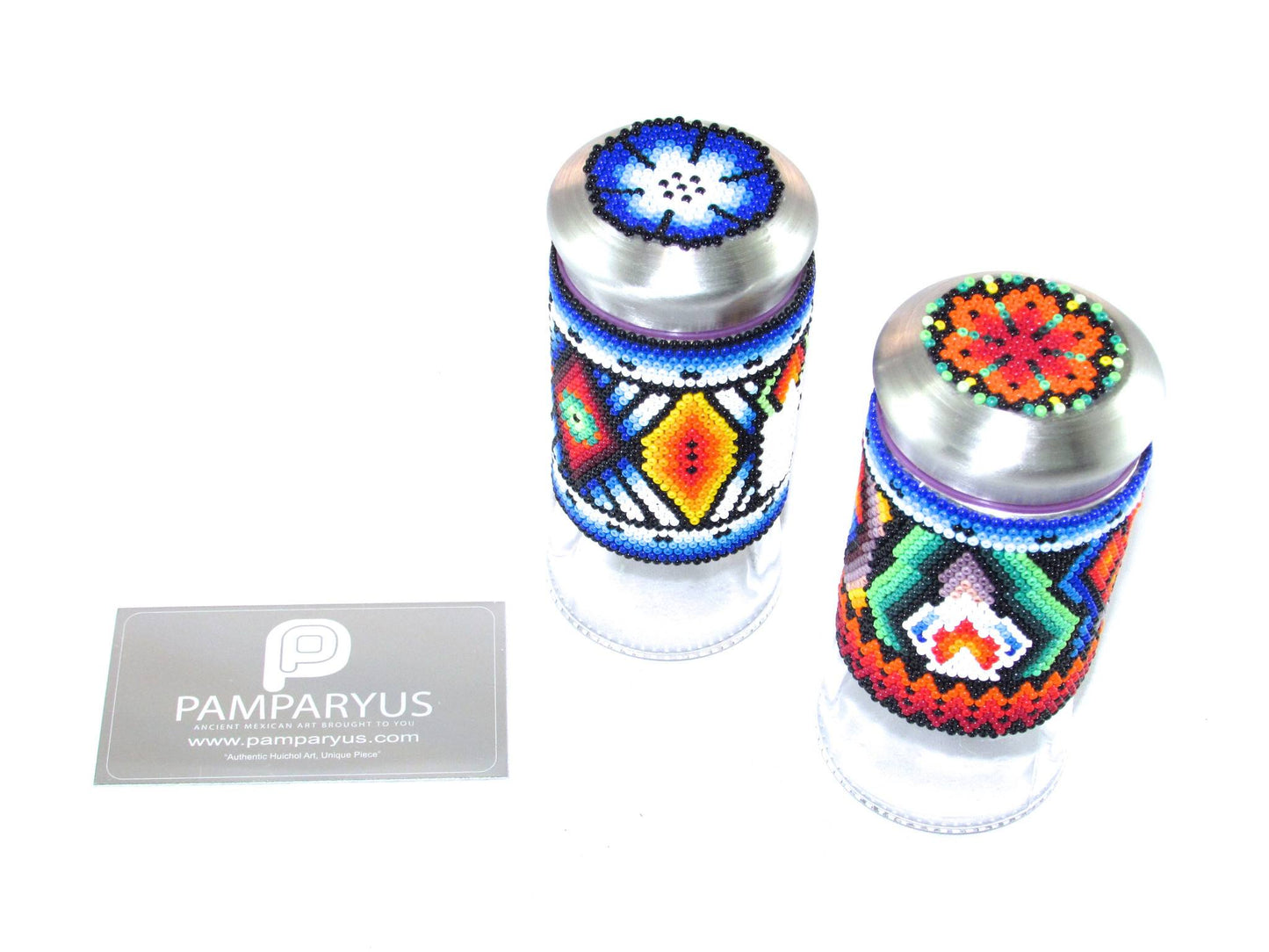 Salero y Pimientero Huichol Arte Huichol - Pamparyus 