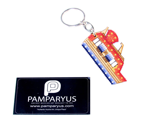 Llavero Huichol Arte Huichol - Pamparyus 