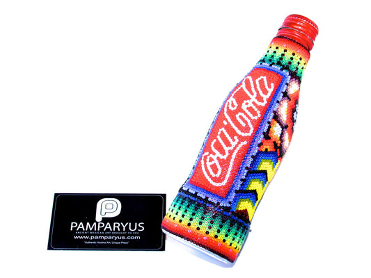 Botella de Coca Cola Huichol Arte Huichol - Pamparyus 