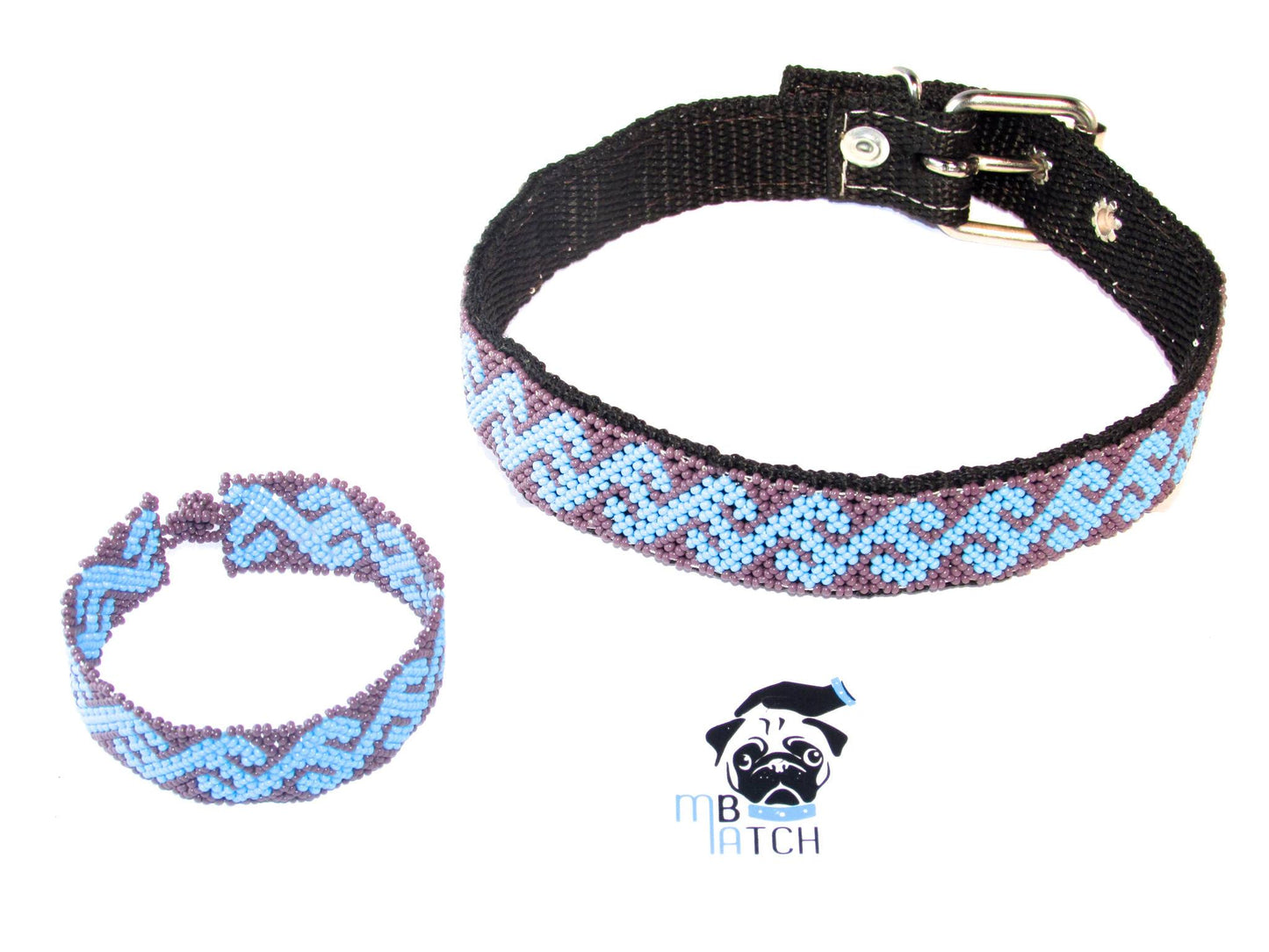 Collar de Perro Huichol #12 Talla Mediana (43-52cm) Arte Huichol - Pamparyus 