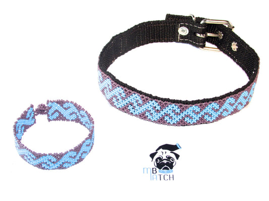 Collar de Perro Huichol #12 Talla Mediana (43-52cm) Arte Huichol - Pamparyus 