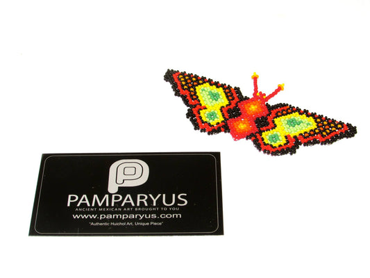 Parche Mariposa Arte Huichol - Pamparyus 