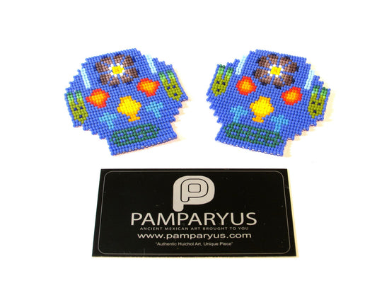 Parches Cráneo Huichol Arte Huichol - Pamparyus 