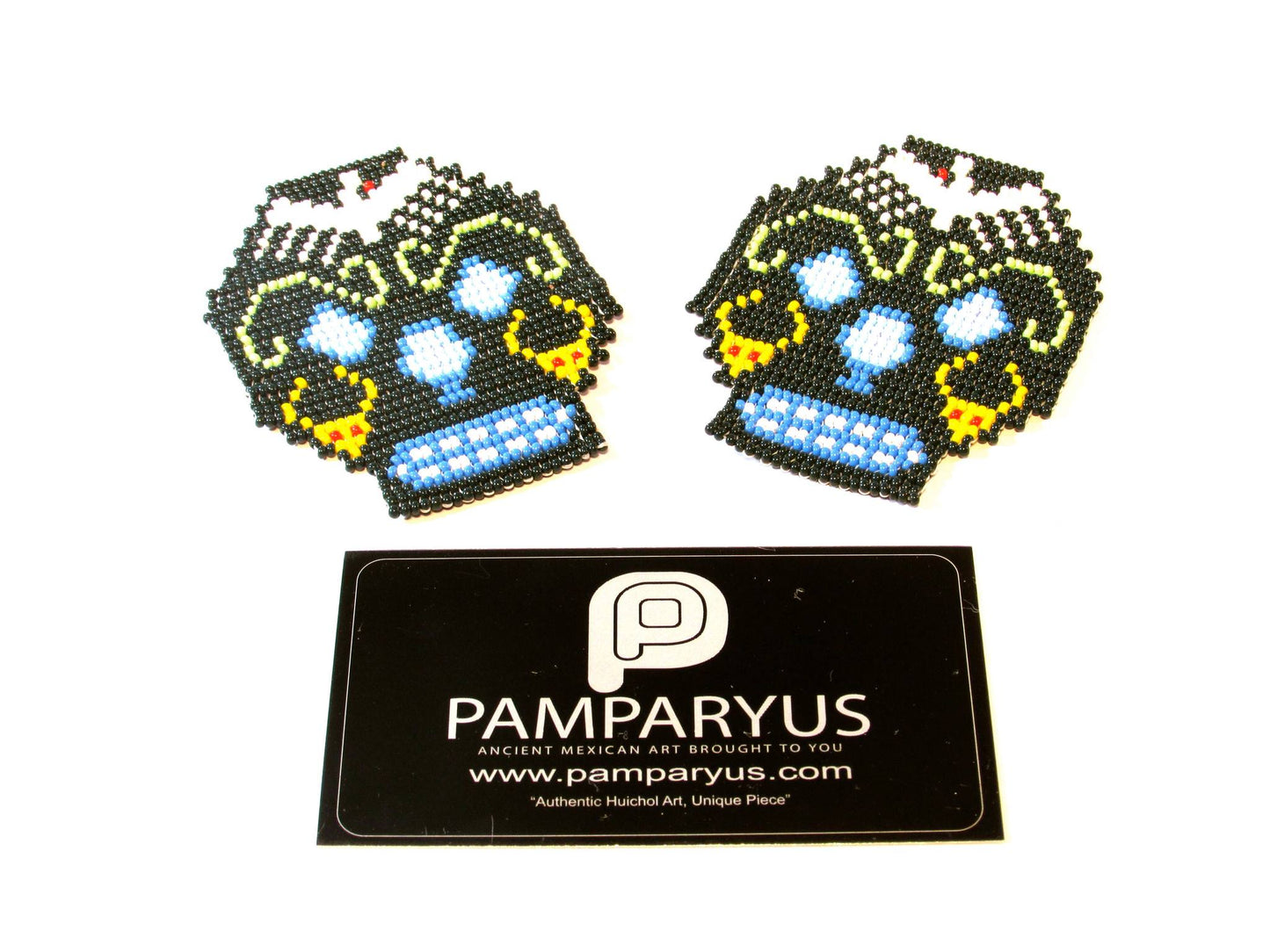 Parches Cráneo Huichol Arte Huichol - Pamparyus 