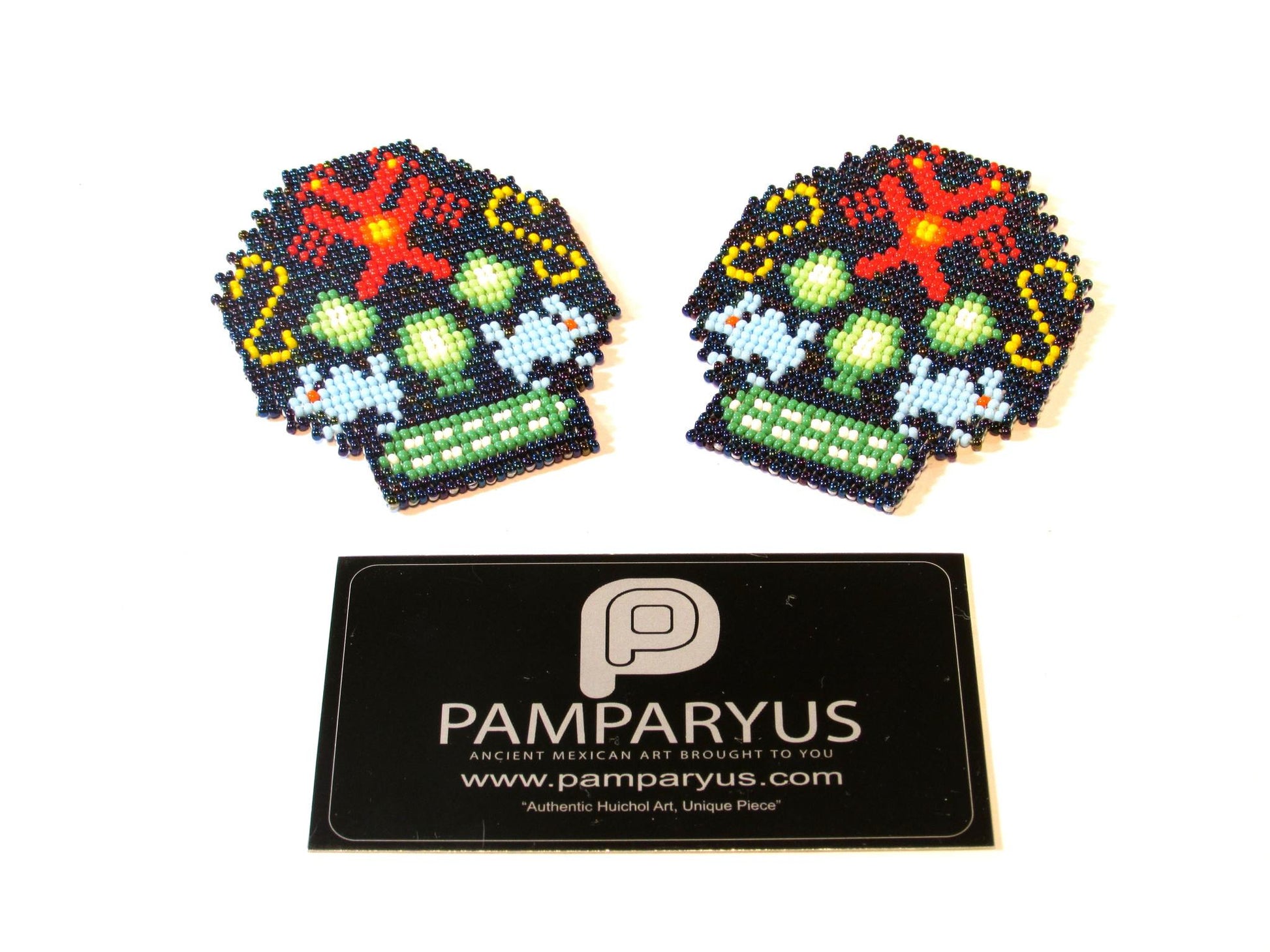 Parches Cráneo Huichol Arte Huichol - Pamparyus 