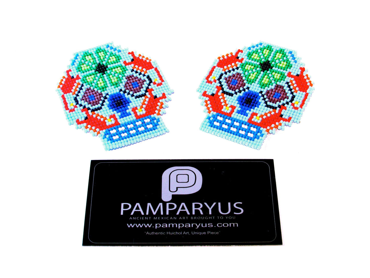 Parches Cráneo Huichol Arte Huichol - Pamparyus 