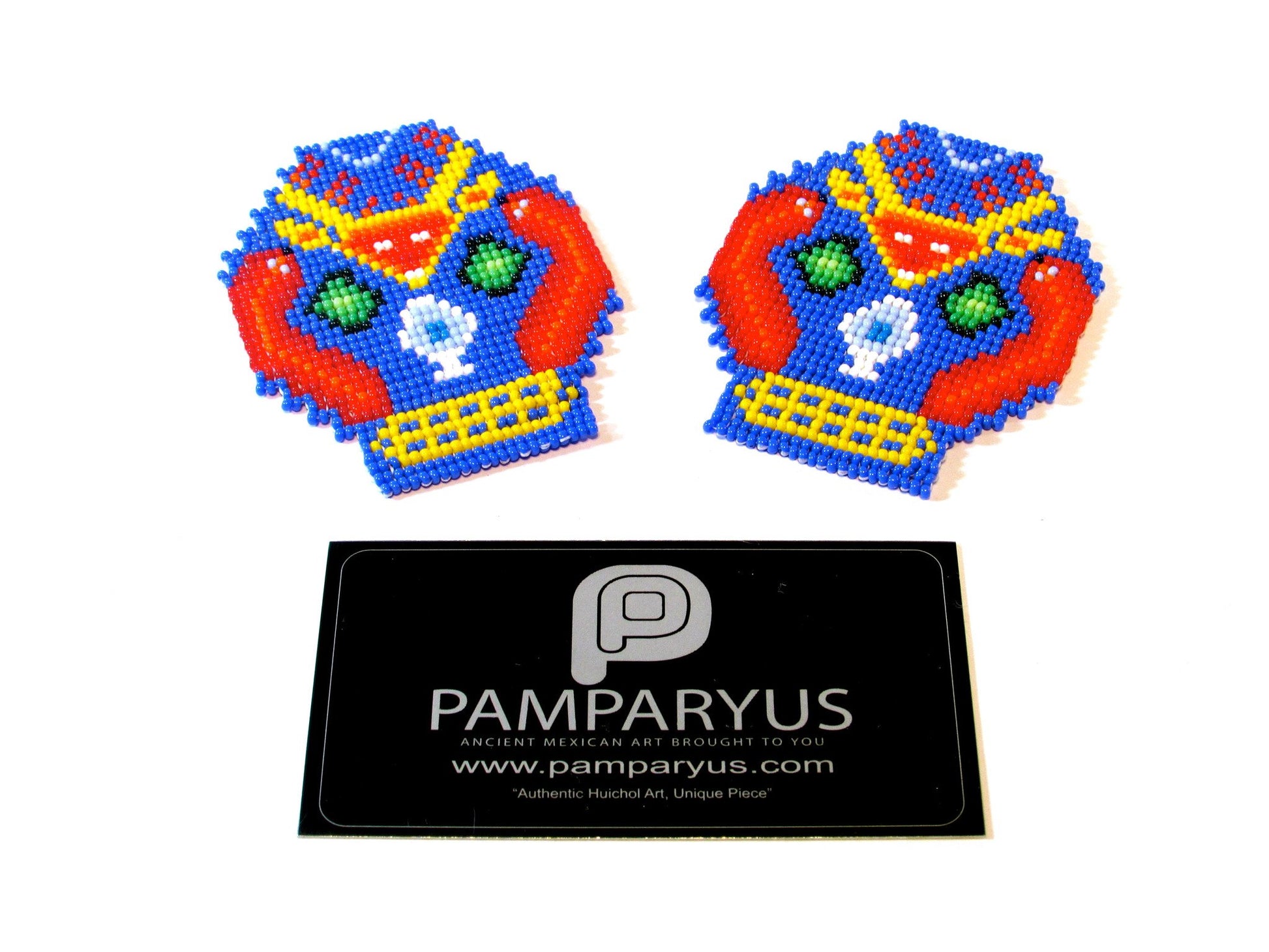 Parches Cráneo Huichol Arte Huichol - Pamparyus 