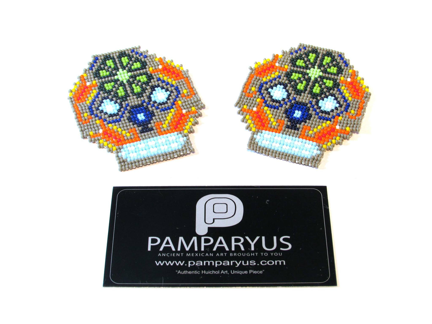 Parches Cráneo Huichol Arte Huichol - Pamparyus 
