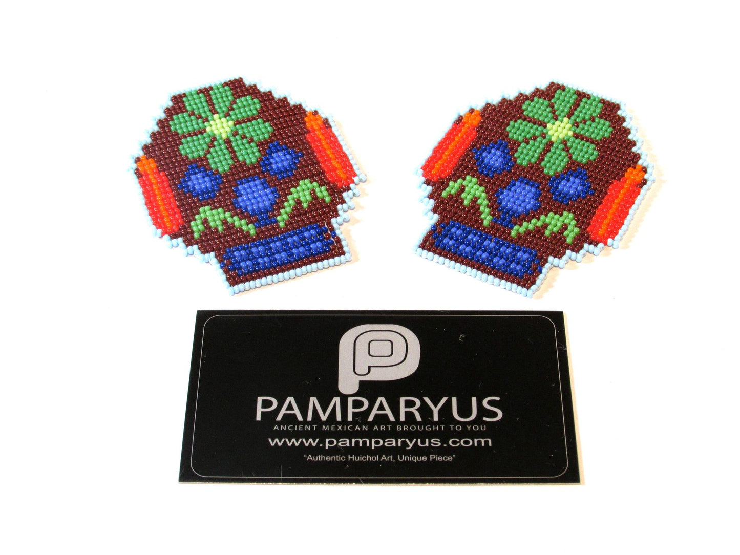 Parches Cráneo Huichol Arte Huichol - Pamparyus 
