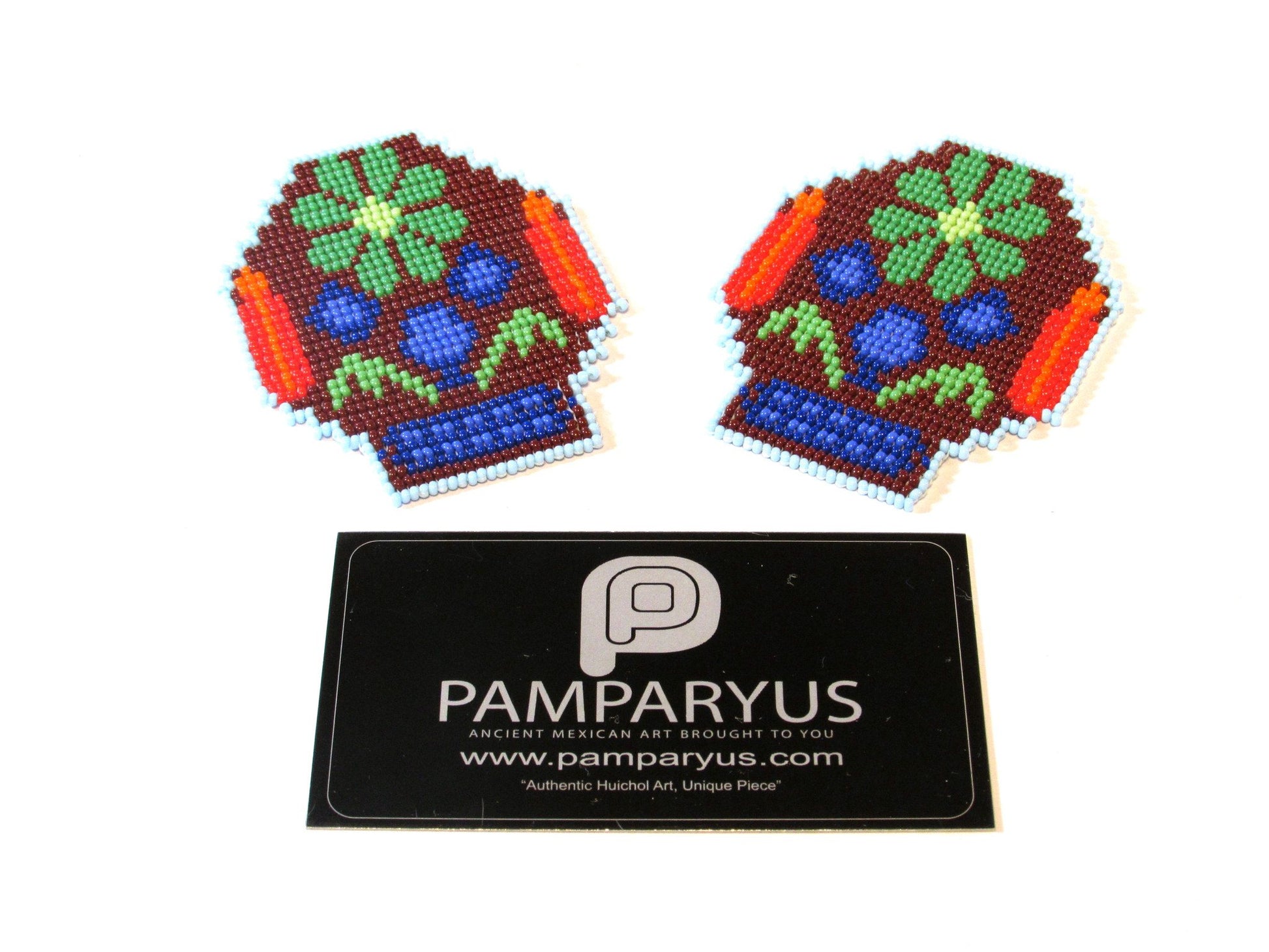 Parches Cráneo Huichol Arte Huichol - Pamparyus 