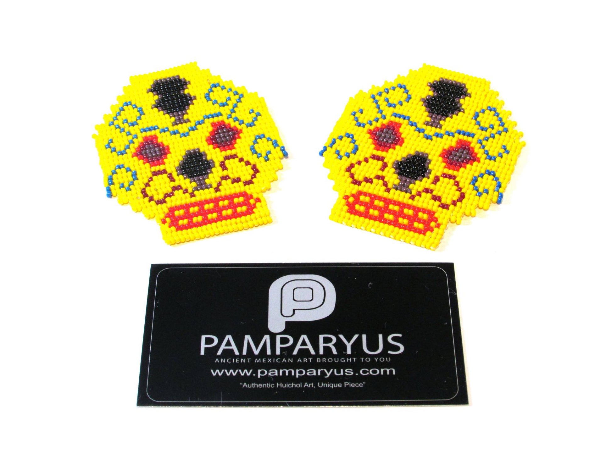 Parches Cráneo Huichol Arte Huichol - Pamparyus 