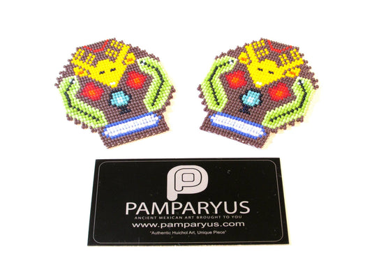 Parches Cráneo Huichol Arte Huichol - Pamparyus 