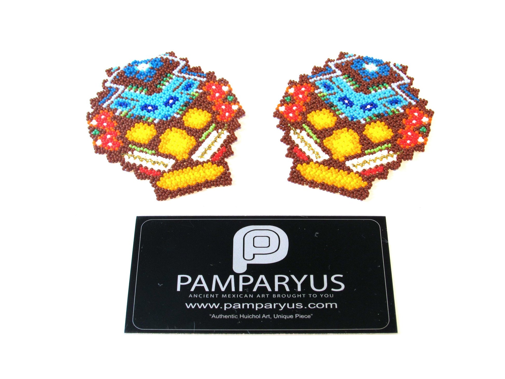Parches Cráneo Huichol Arte Huichol - Pamparyus 