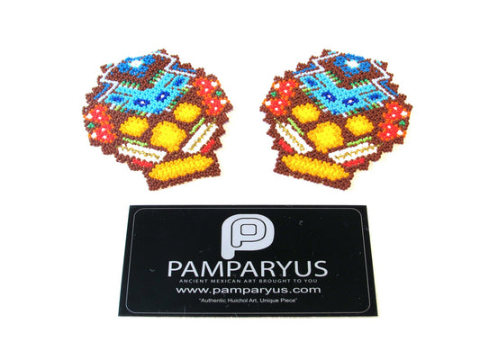 Parches Cráneo Huichol Arte Huichol - Pamparyus 