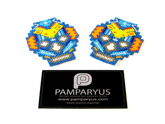 Parches Cráneo Huichol Arte Huichol - Pamparyus 
