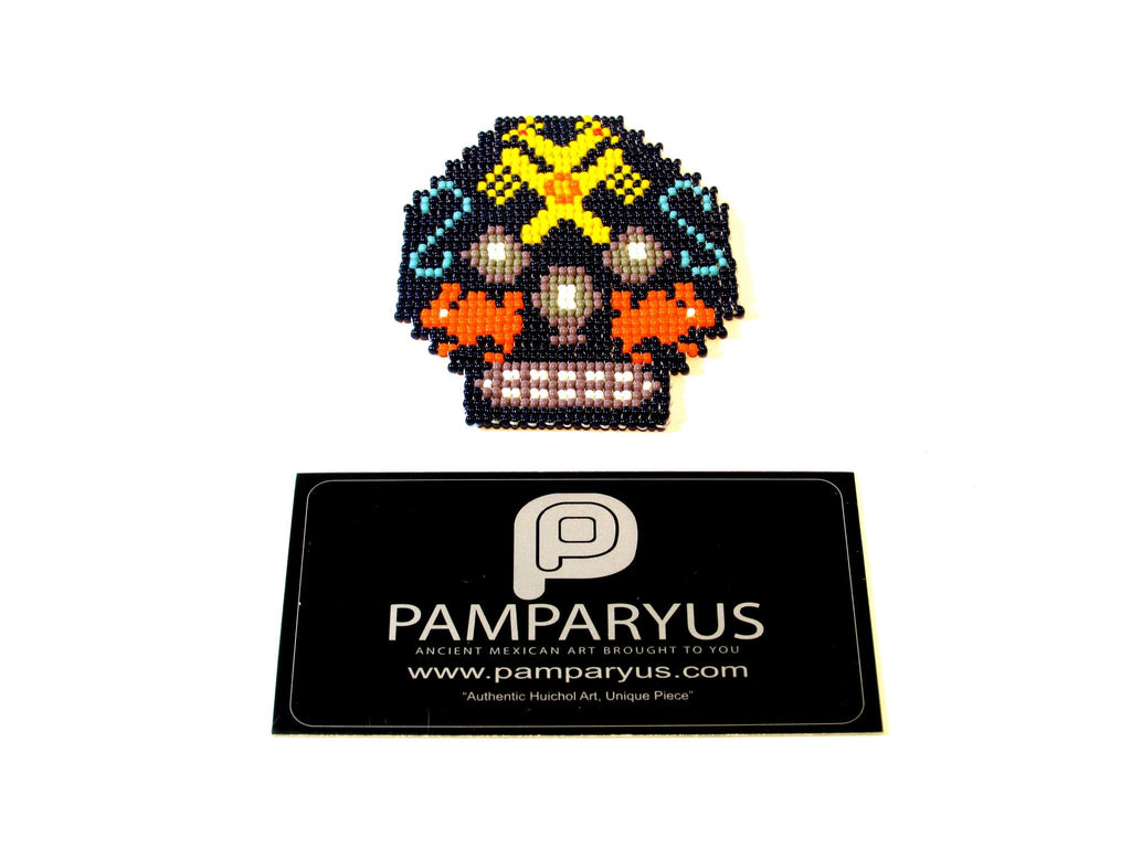 Skull Patch Arte Huichol - Pamparyus 