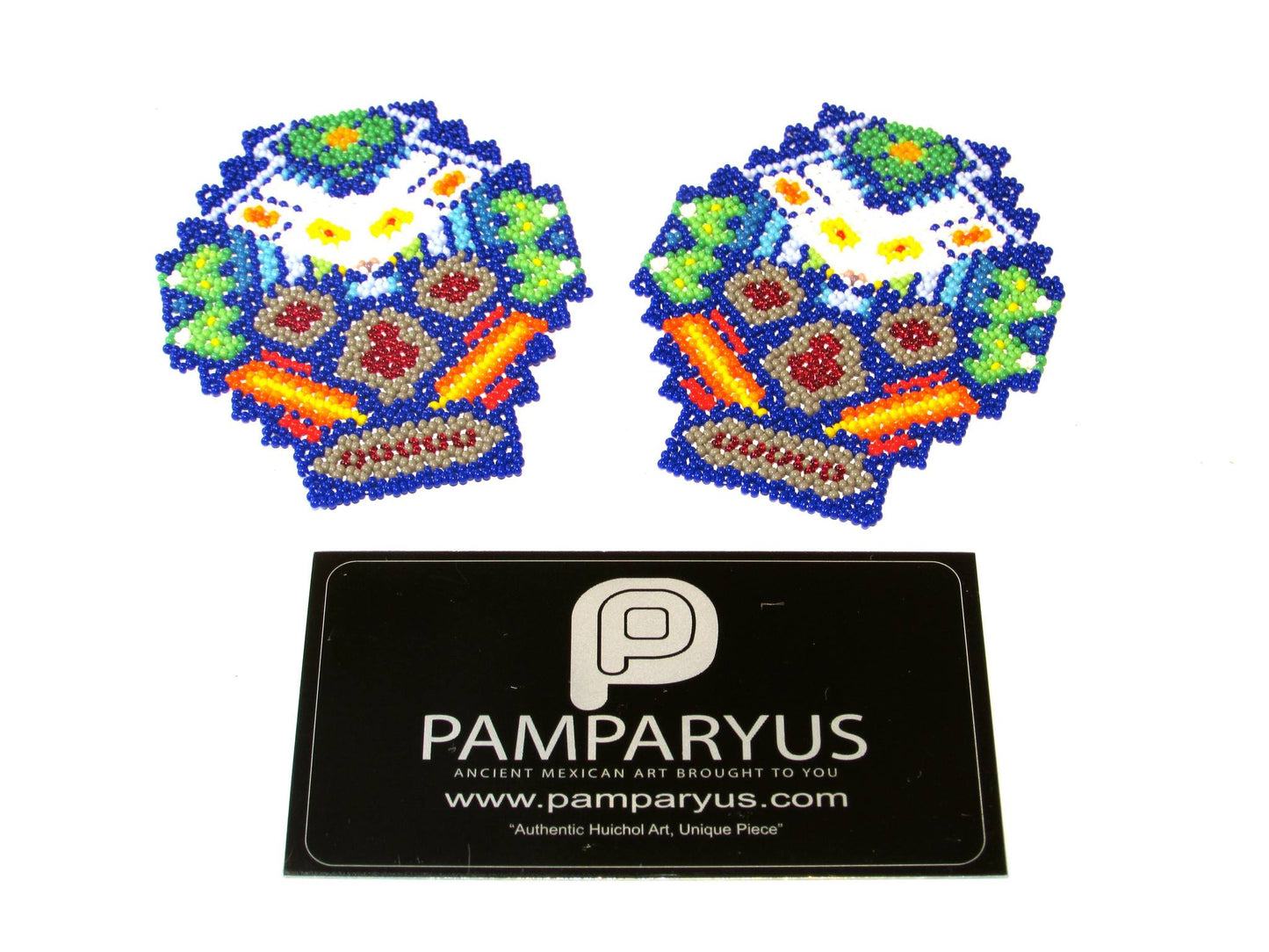 Parches Cráneo Huichol Arte Huichol - Pamparyus 