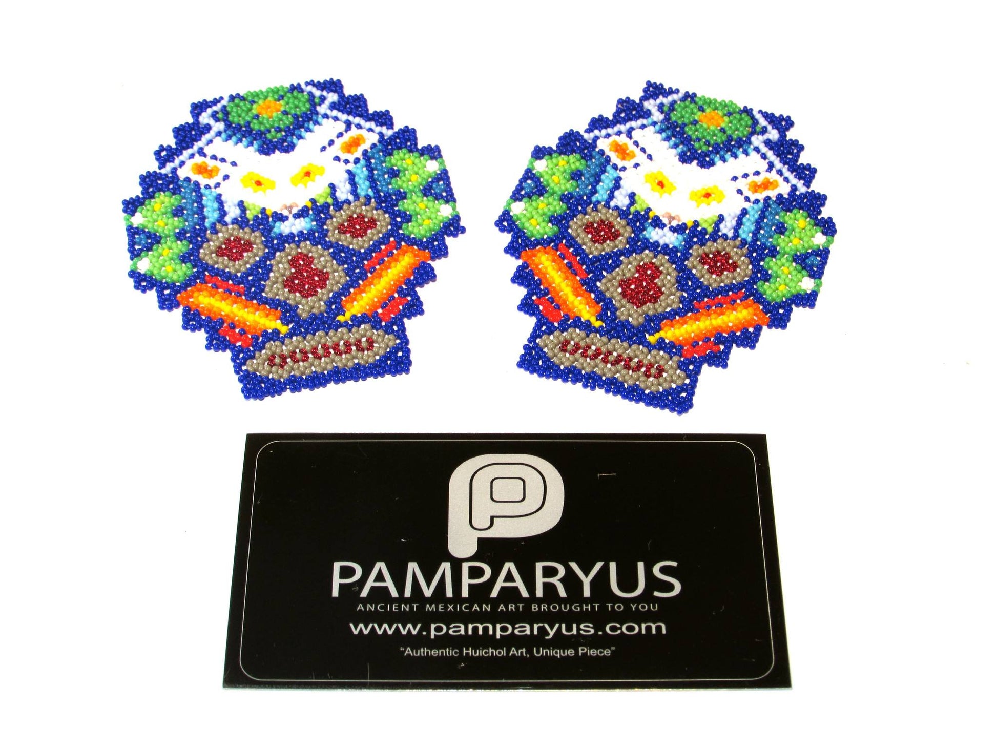 Parches Cráneo Huichol Arte Huichol - Pamparyus 