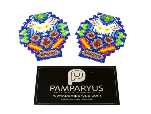 Parches Cráneo Huichol Arte Huichol - Pamparyus 