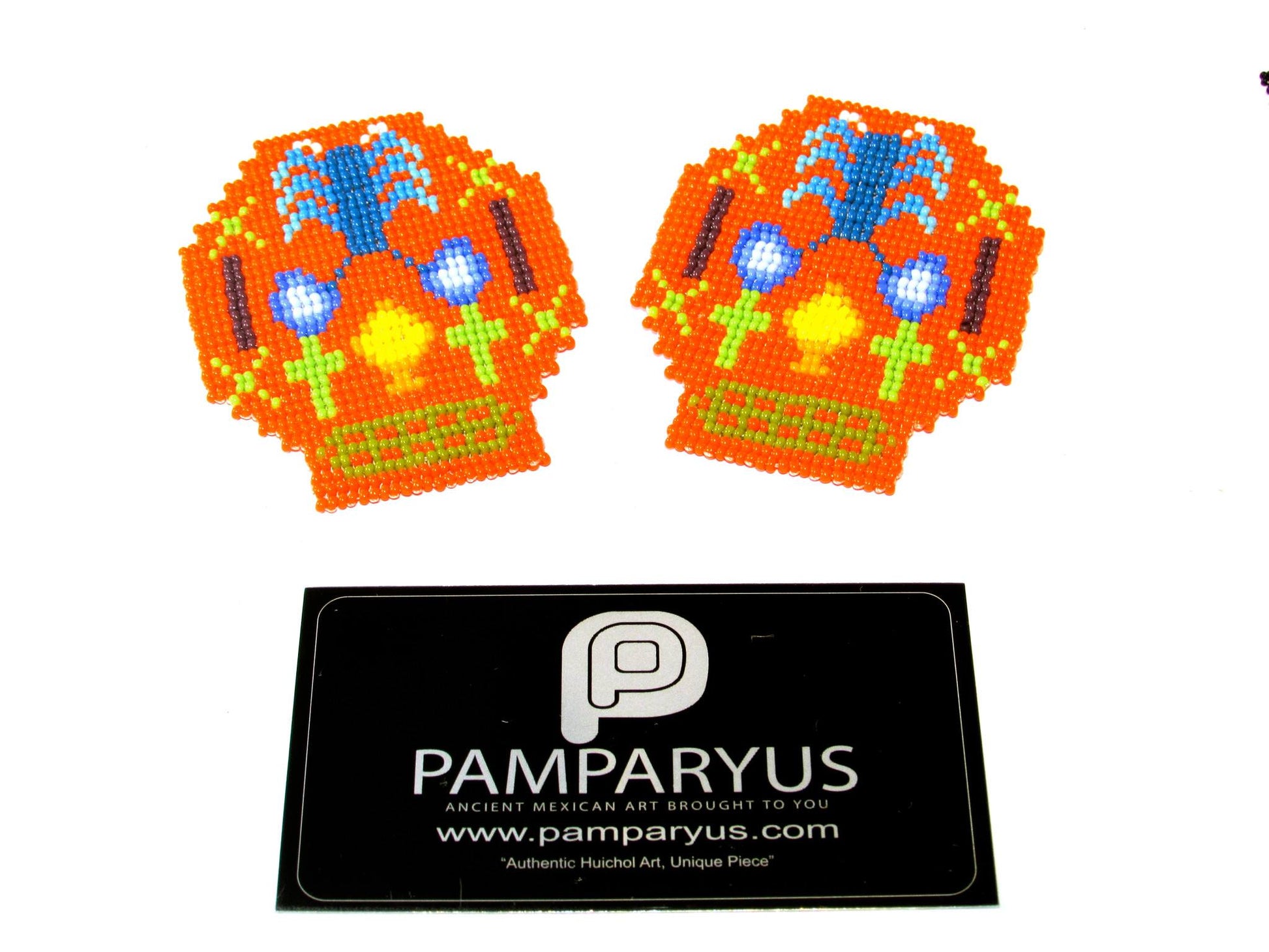 Parches Cráneo Huichol Arte Huichol - Pamparyus 
