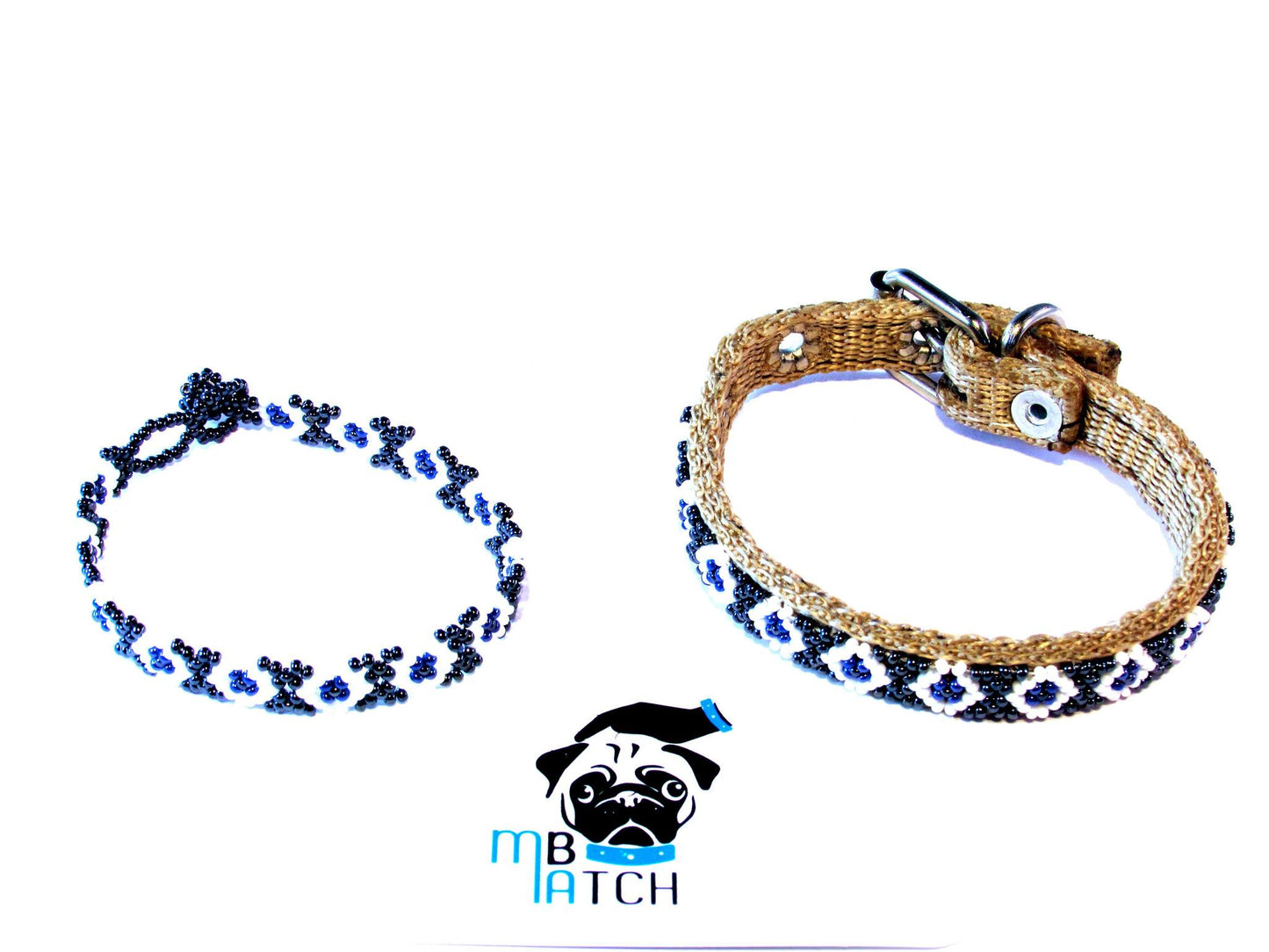 Collar de Perro/Gato Huichol #3 Talla Mini (21-26cm) Arte Huichol - Pamparyus 