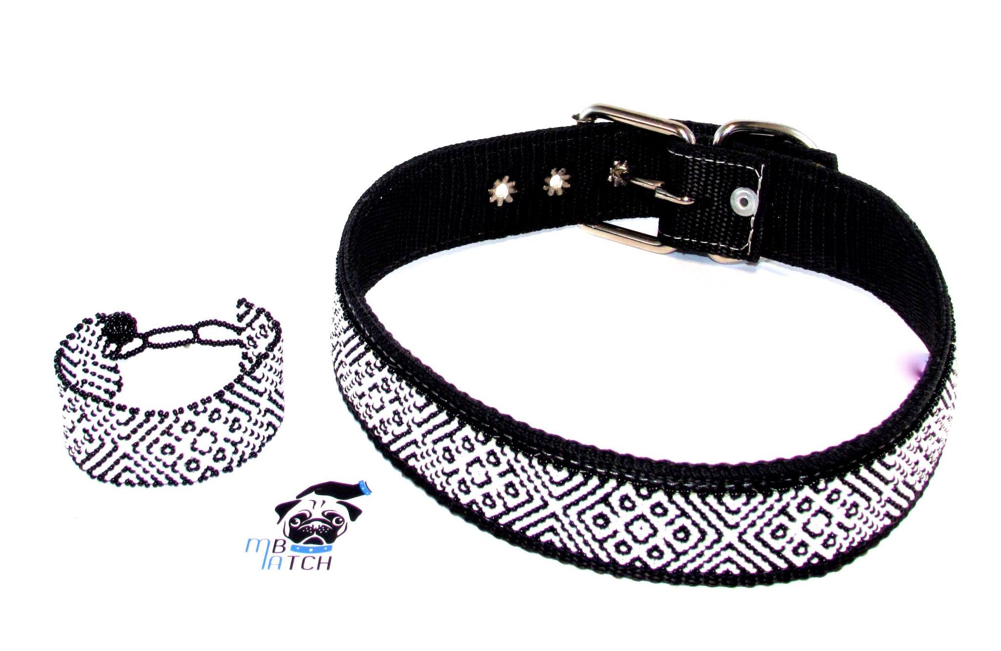 Collar de Perro Huichol #16 Talla Extra Grande (55-68cm) Arte Huichol - Pamparyus 