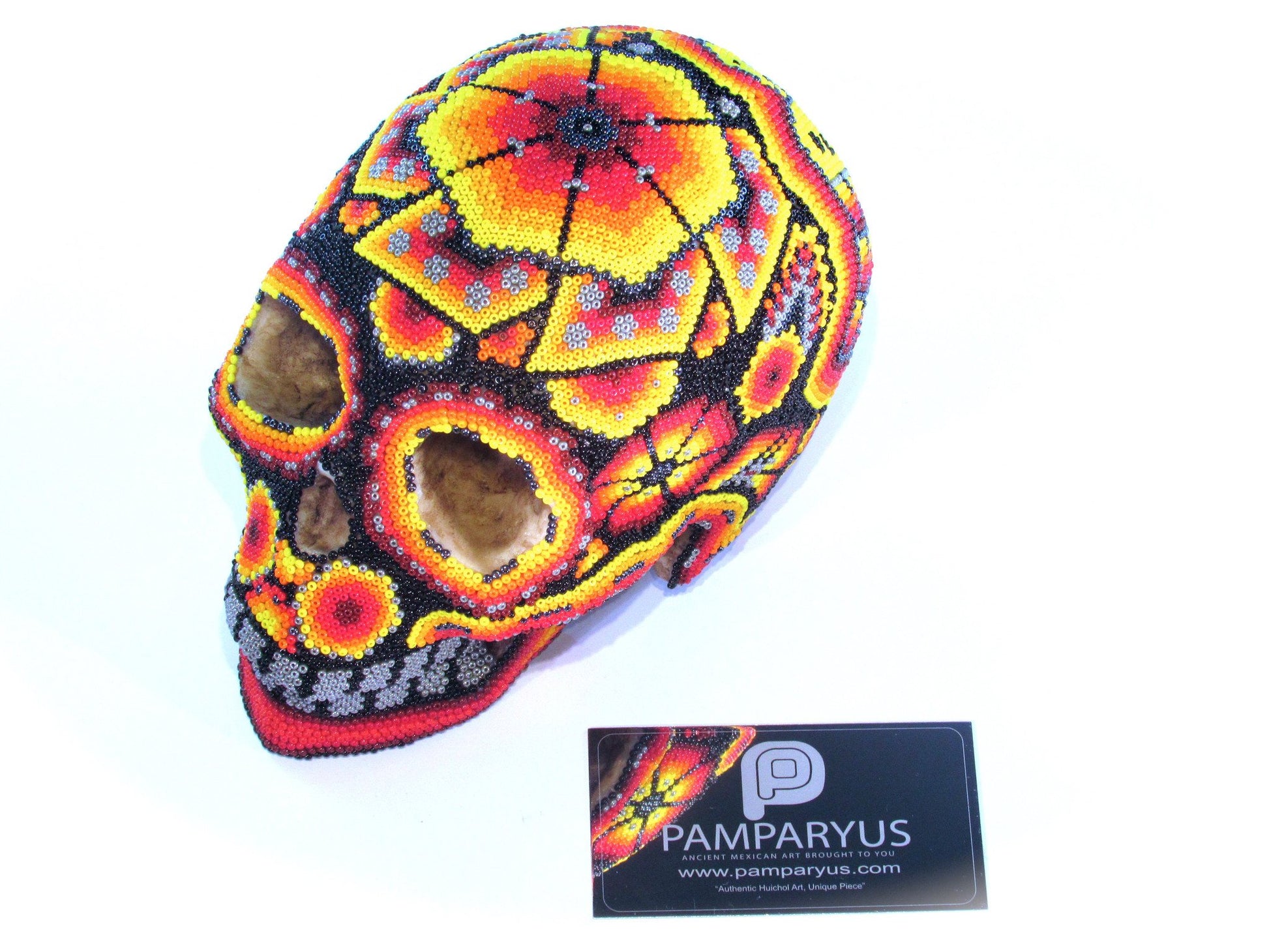Craneo Calavera Huichol Arte Huichol - Pamparyus 