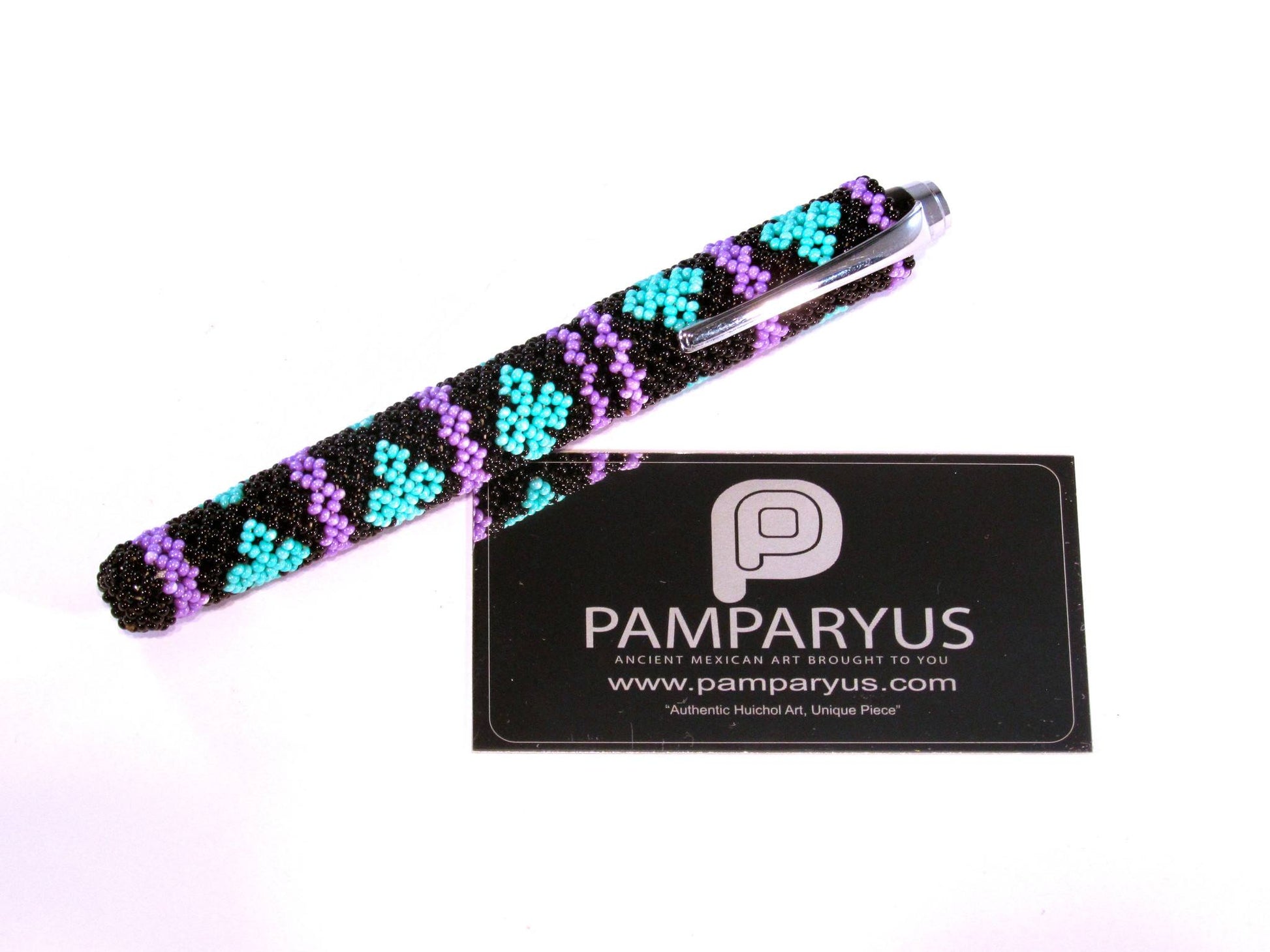 Pluma Bolígrafo Huichol Arte Huichol - Pamparyus 
