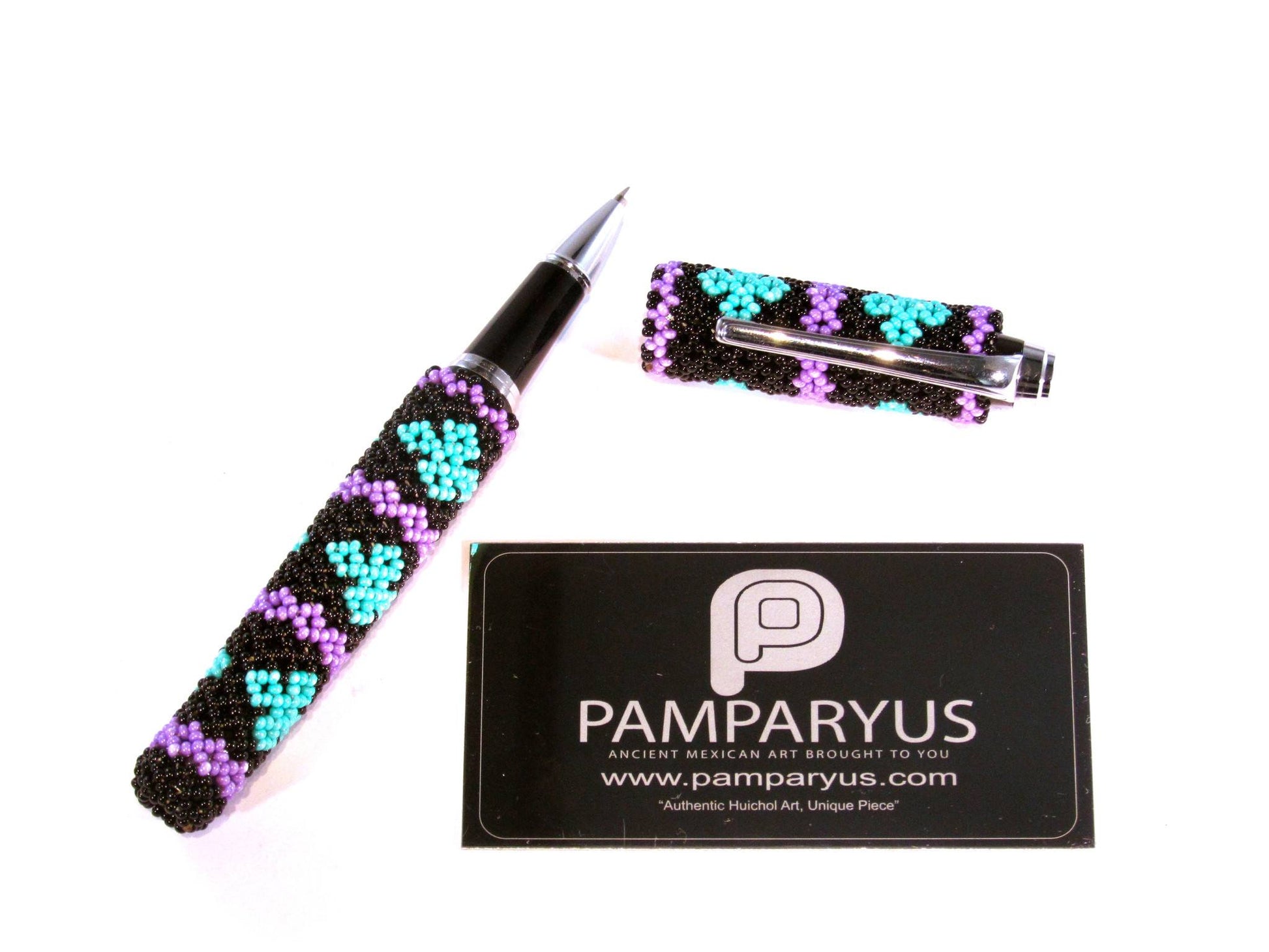 Pluma Bolígrafo Huichol Arte Huichol - Pamparyus 