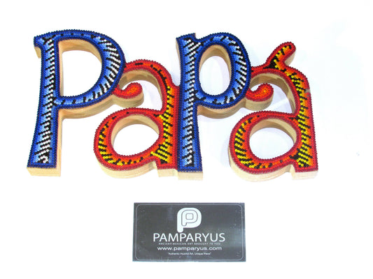 Letrero Papá Hucihol Arte Huichol - Pamparyus 